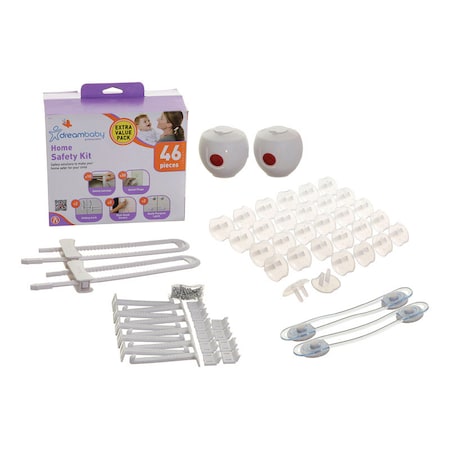 Tee-Zed Products Dreambaby White Plastic Home Safety Basics Kit 46 pk L7011A